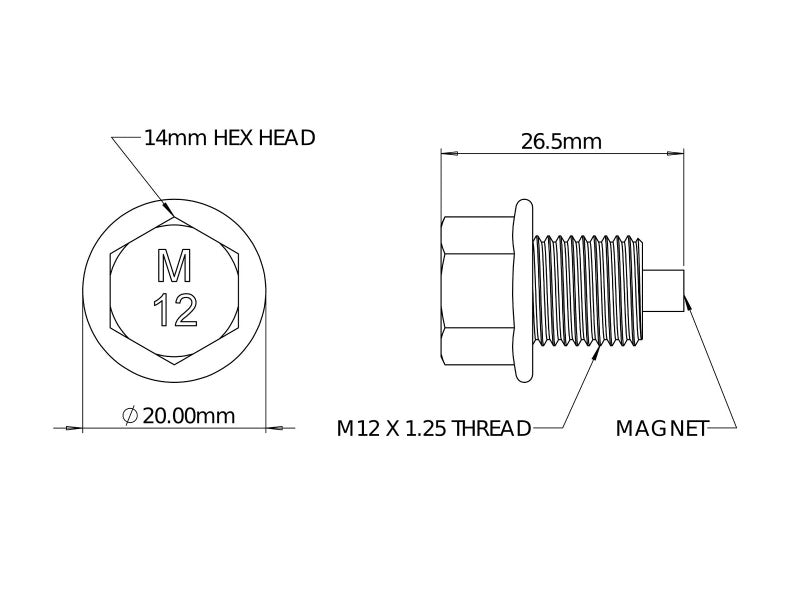 Drain Plugs AFE59-04005 aFe