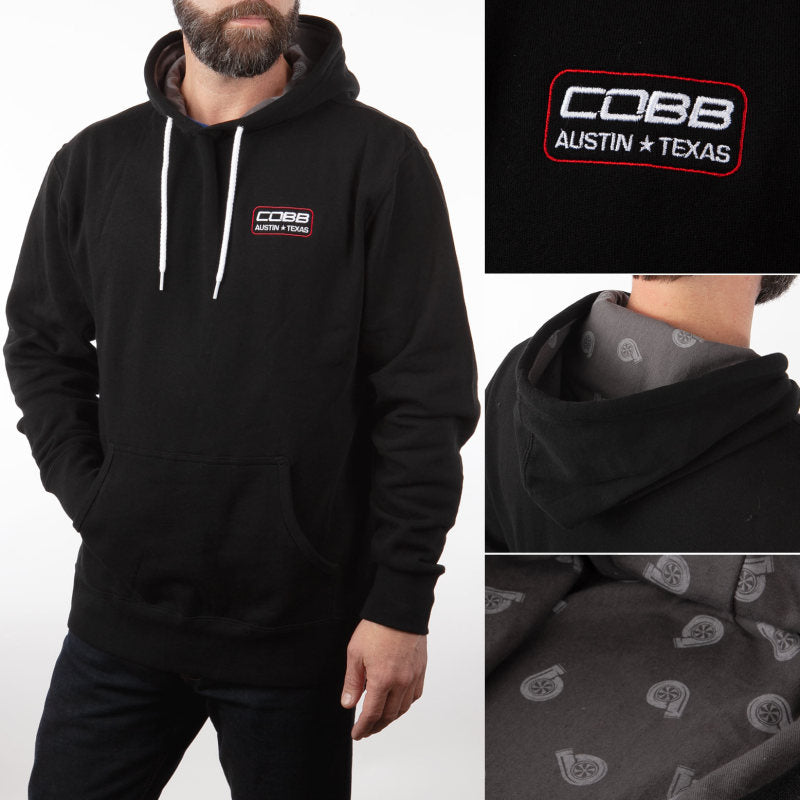 Shirts COBBCO-LINERHOODIE-BLK-S COBB