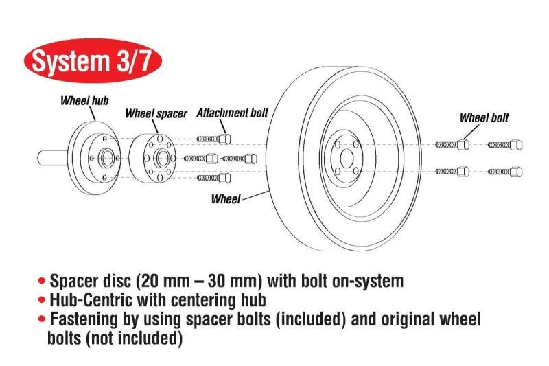 Wheel Spacers & Adapters EIBS90-4-25-063-B Eibach