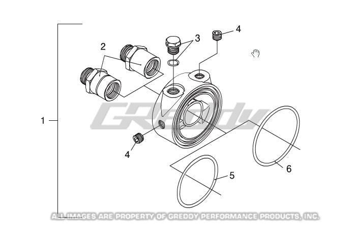 Oil Filter Blocks GRE12002801 GReddy