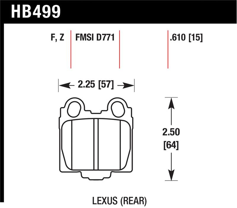 Brake Pads - Performance HAWKHB499F.610 Hawk