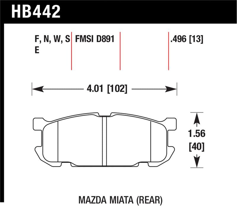 Brake Pads - Performance HAWKHB442F.496 Hawk