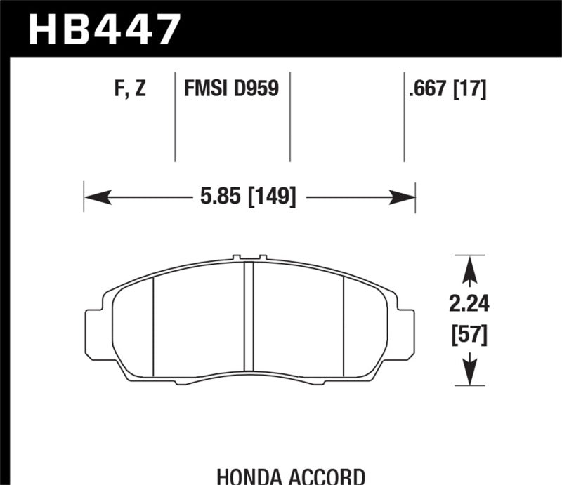 Brake Pads - Performance HAWKHB447F.667 Hawk