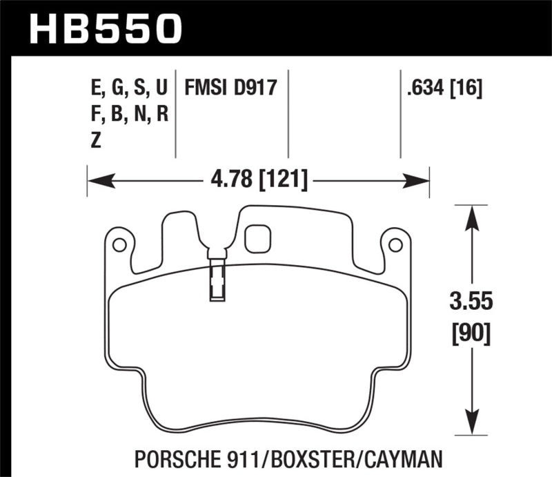 Brake Pads - Racing HAWKHB550D.634 Hawk Performance