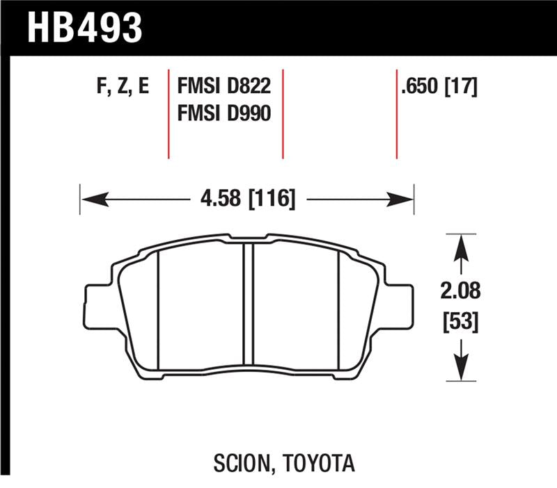 Brake Pads - Performance HAWKHB493F.650 Hawk