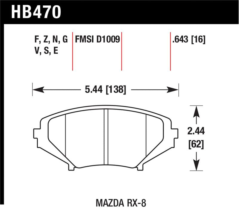 Brake Pads - Performance HAWKHB470F.643 Hawk