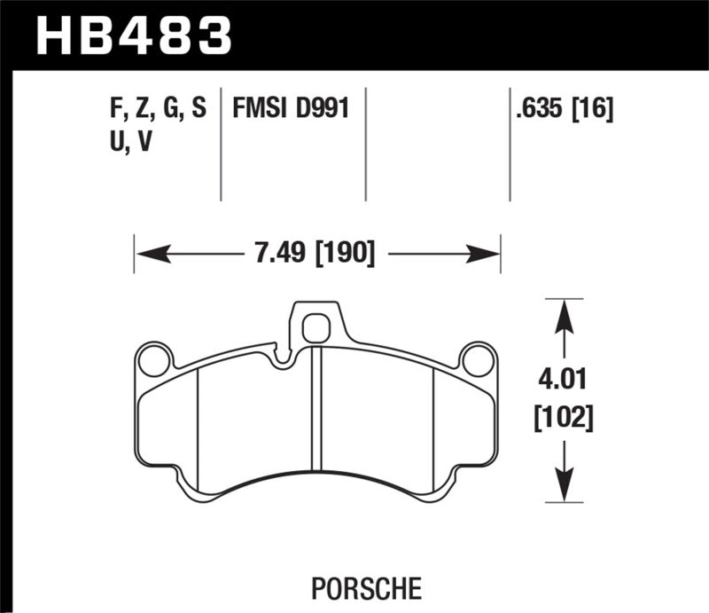 Brake Pads - Racing HAWKHB483D.635 Hawk Performance