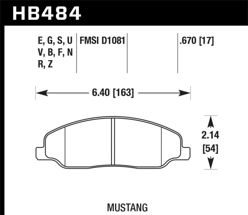 Brake Pads - Performance HAWKHB484Z.670 Hawk
