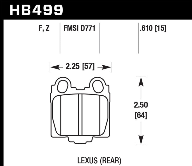 Brake Pads - Performance HAWKHB499B.610 Hawk