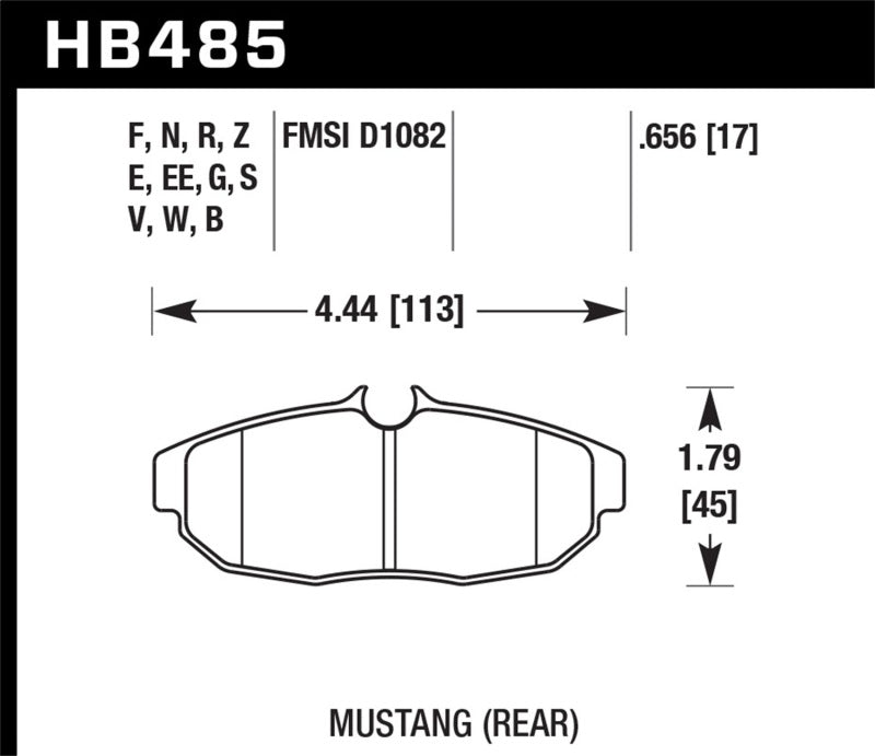 Brake Pads - Racing HAWKHB485D.656 Hawk Performance