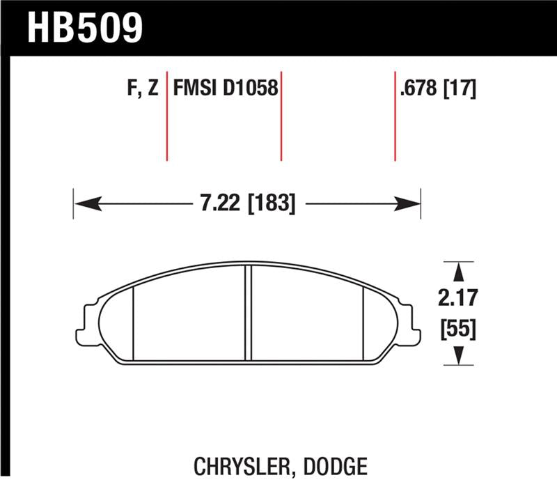 Brake Pads - Performance HAWKHB509Z.678 Hawk