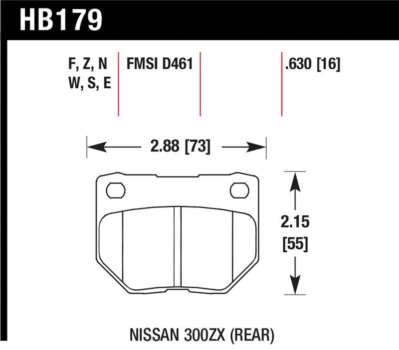 Brake Pads - Racing HAWKHB179W.630 Hawk Performance