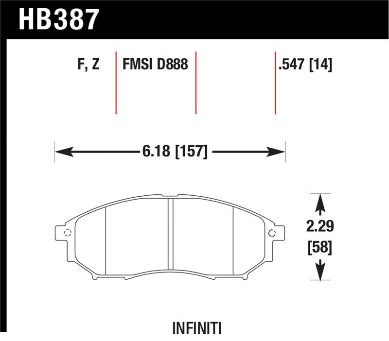 Brake Pads - Performance HAWKHB387Z.547 Hawk
