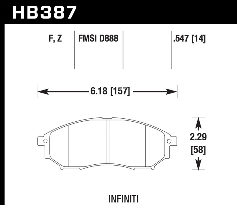 Brake Pads - Performance HAWKHB387Z.547 Hawk