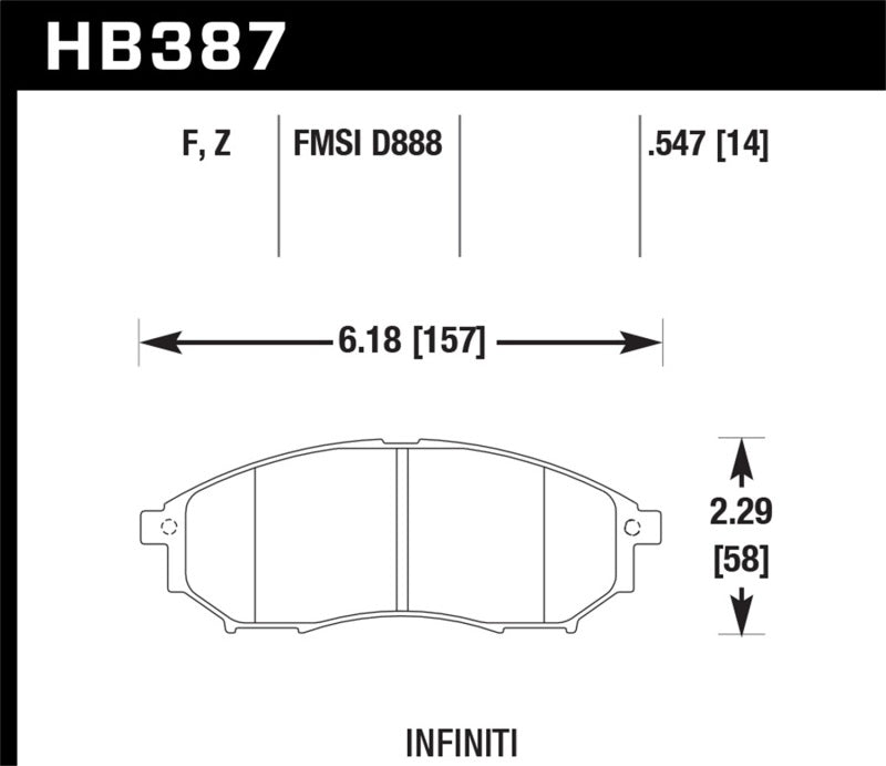 Brake Pads - Performance HAWKHB387Z.547 Hawk