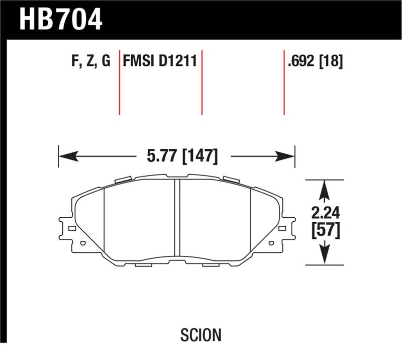Brake Pads - Performance HAWKHB704Z.692 Hawk