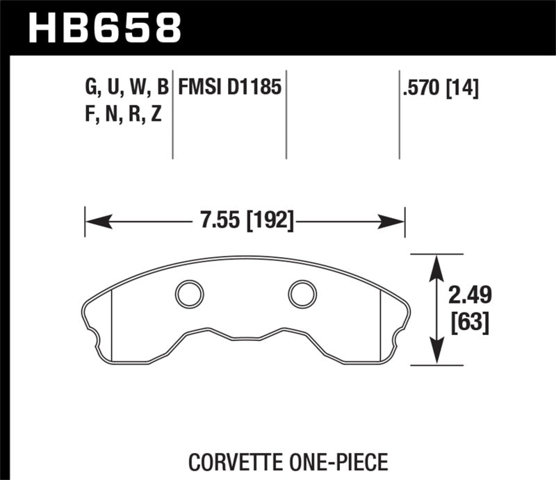 Brake Pads - Performance HAWKHB658Z.570 Hawk
