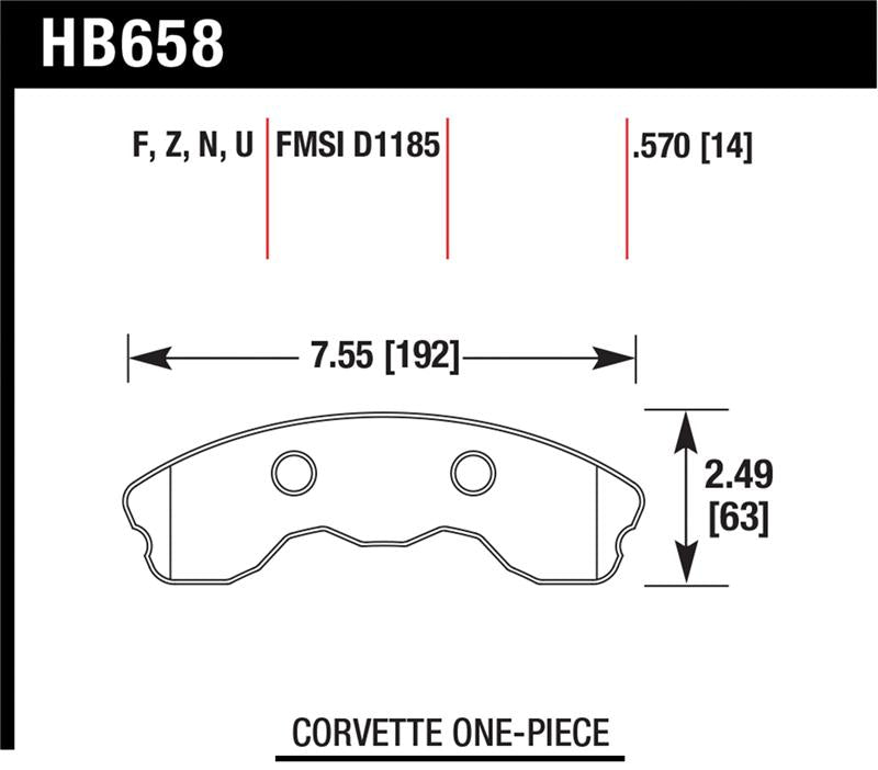 Brake Pads - Performance HAWKHB658F.570 Hawk
