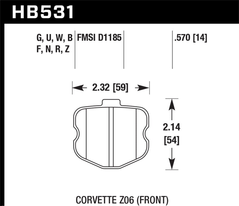 Brake Pads - Performance HAWKHB531Z.570 Hawk