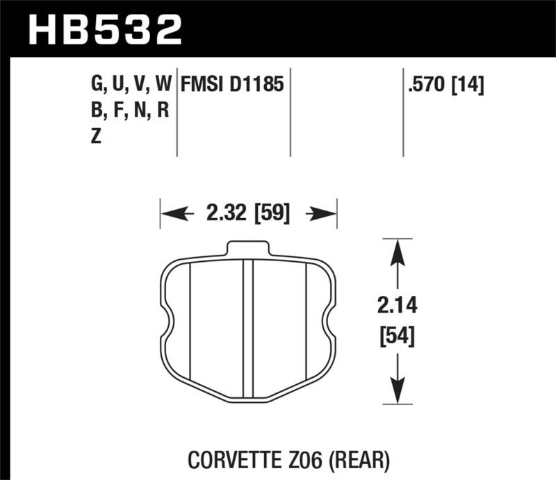 Brake Pads - Performance HAWKHB532N.570 Hawk