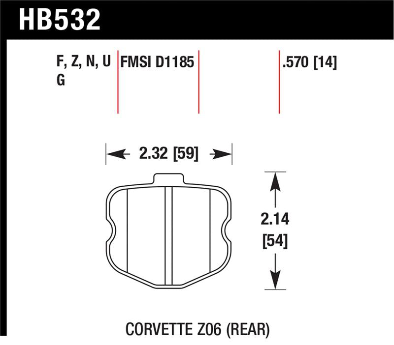 Brake Pads - Performance HAWKHB532F.570 Hawk