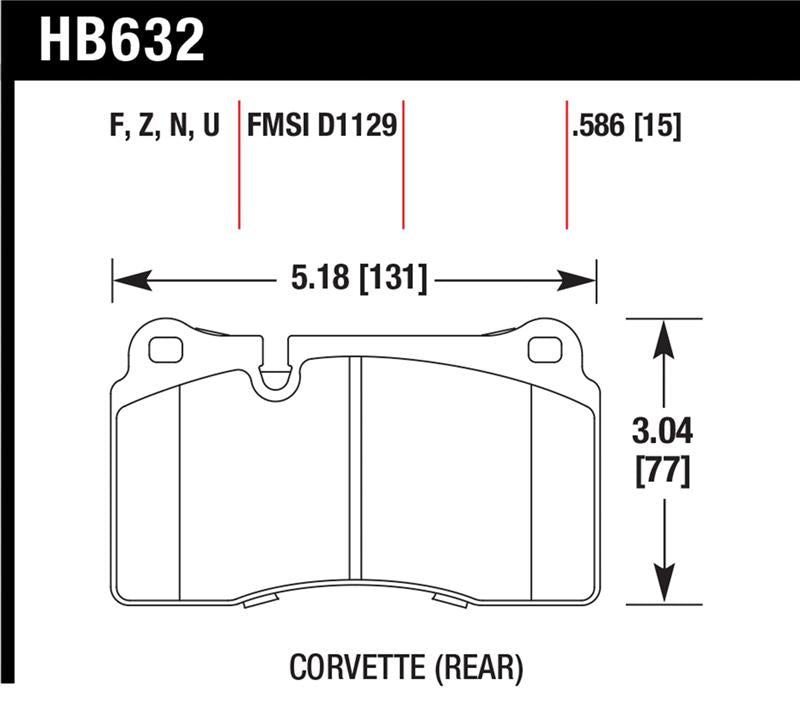 Brake Pads - Performance HAWKHB632Z.586 Hawk