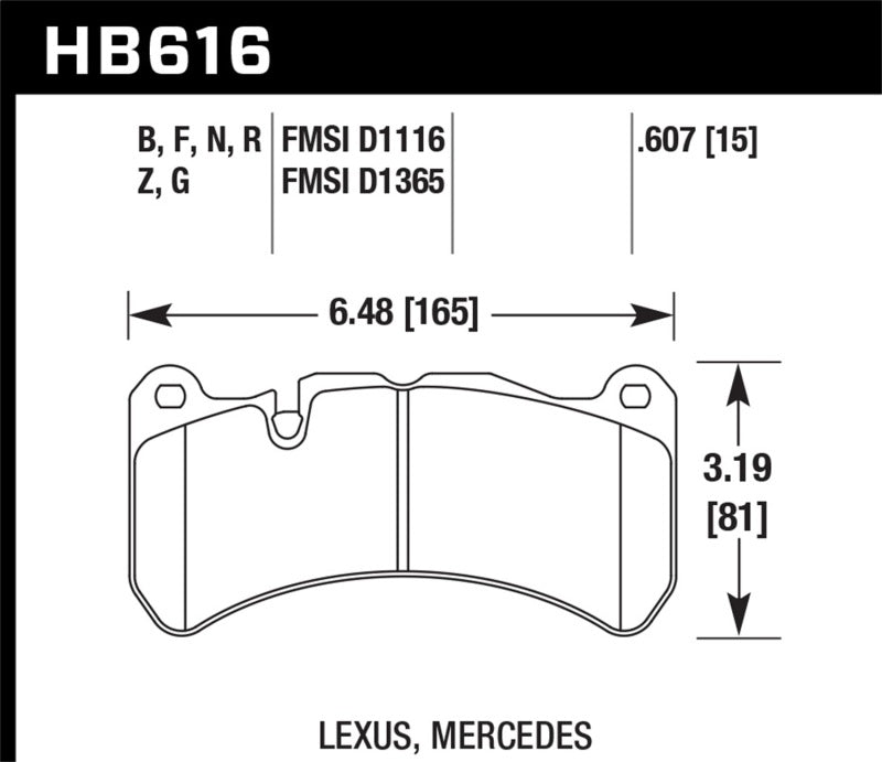 Brake Pads - Performance HAWKHB616Z.607 Hawk