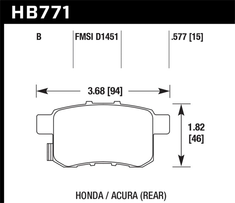 Brake Pads - Performance HAWKHB771B.597 Hawk