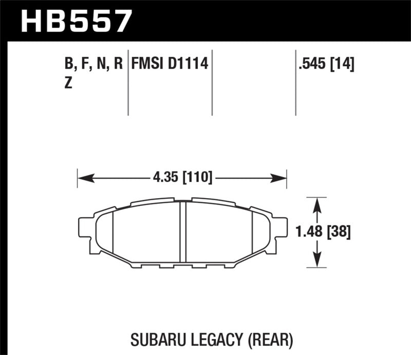 Brake Pads - Performance HAWKHB557Z.545 Hawk