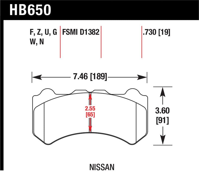Brake Pads - Performance HAWKHB650N.730 Hawk