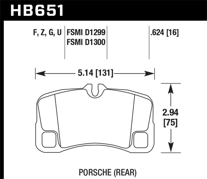 Brake Pads - Racing HAWKHB651D.624 Hawk Performance