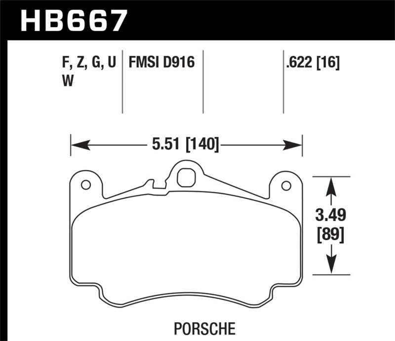 Brake Pads - Racing HAWKHB667D.622 Hawk Performance