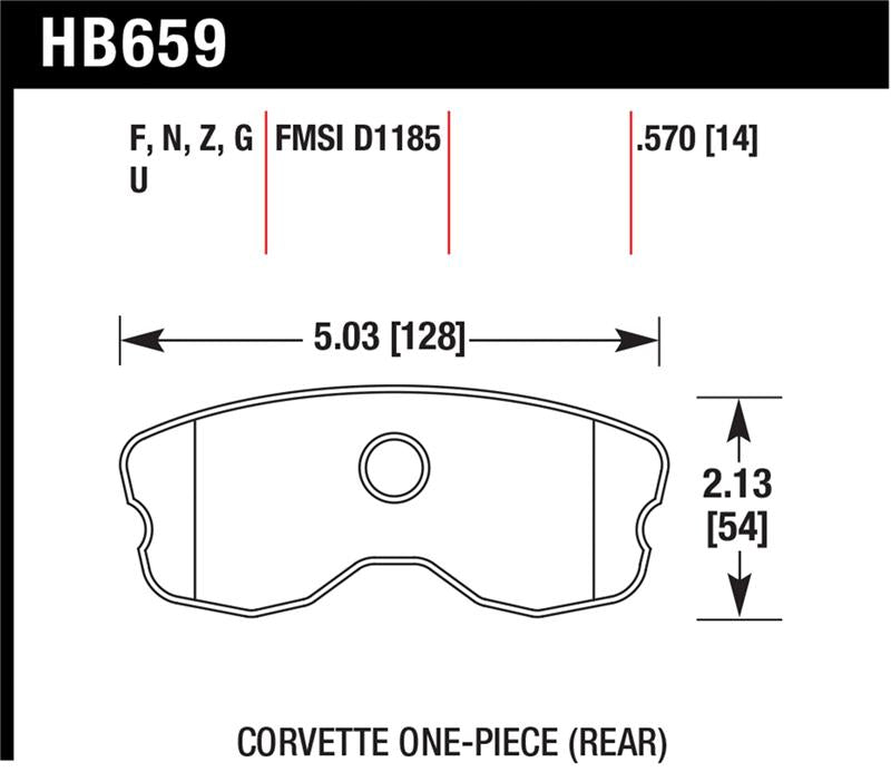 Brake Pads - Racing HAWKHB659U.570 Hawk Performance