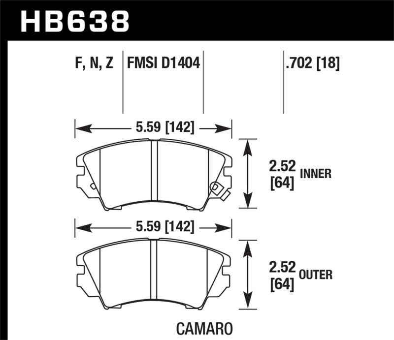 Brake Pads - Performance HAWKHB638B.702 Hawk