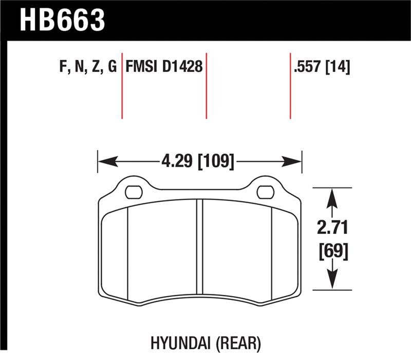 Brake Pads - Performance HAWKHB663Z.557 Hawk