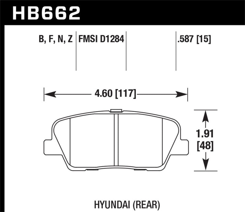 Brake Pads - Performance HAWKHB662N.587 Hawk
