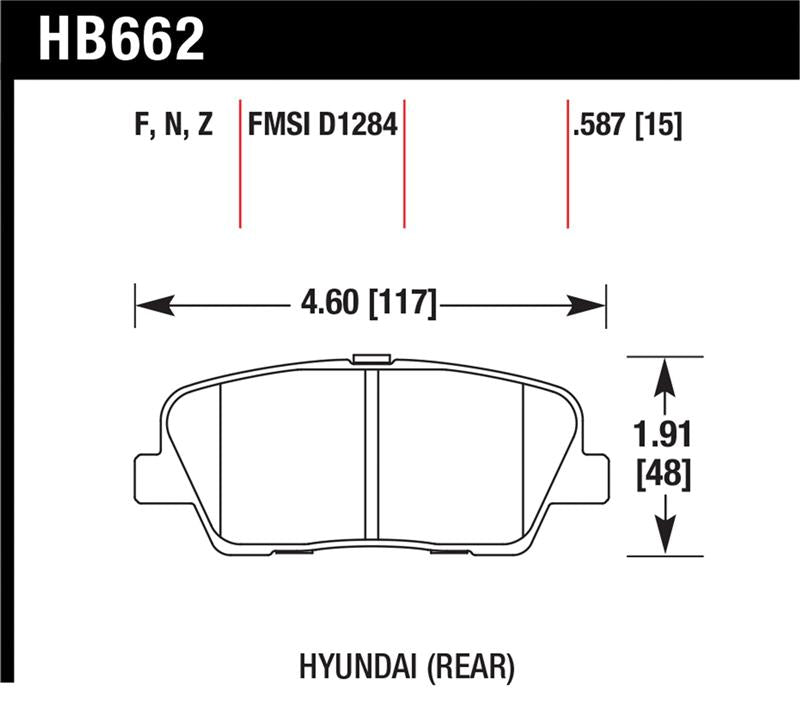 Brake Pads - Performance HAWKHB662N.587 Hawk