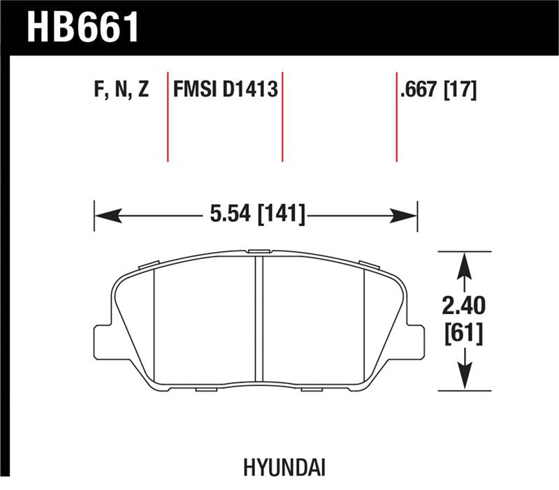 Brake Pads - Performance HAWKHB661F.667 Hawk