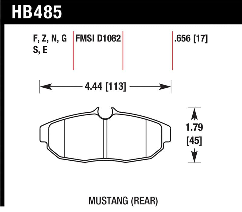 Brake Pads - Racing HAWKHB485G.656 Hawk Performance