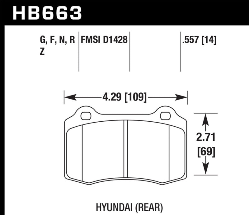 Brake Pads - Performance HAWKHB663B.557 Hawk