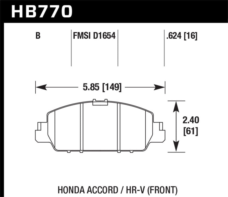 Brake Pads - Performance HAWKHB770B.624 Hawk