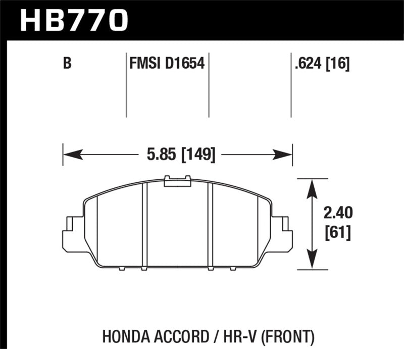 Brake Pads - Performance HAWKHB770B.624 Hawk