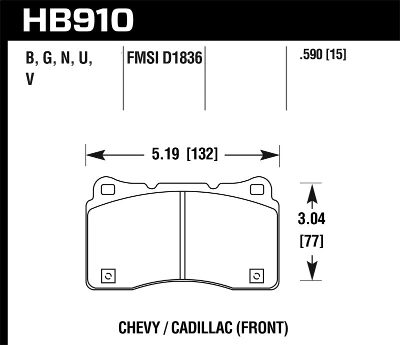 Brake Pads - Performance HAWKHB910N.590 Hawk