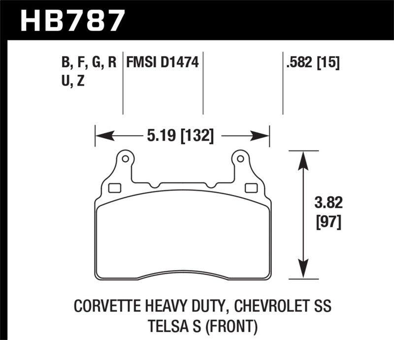 Brake Pads - Performance HAWKHB787B.582 Hawk