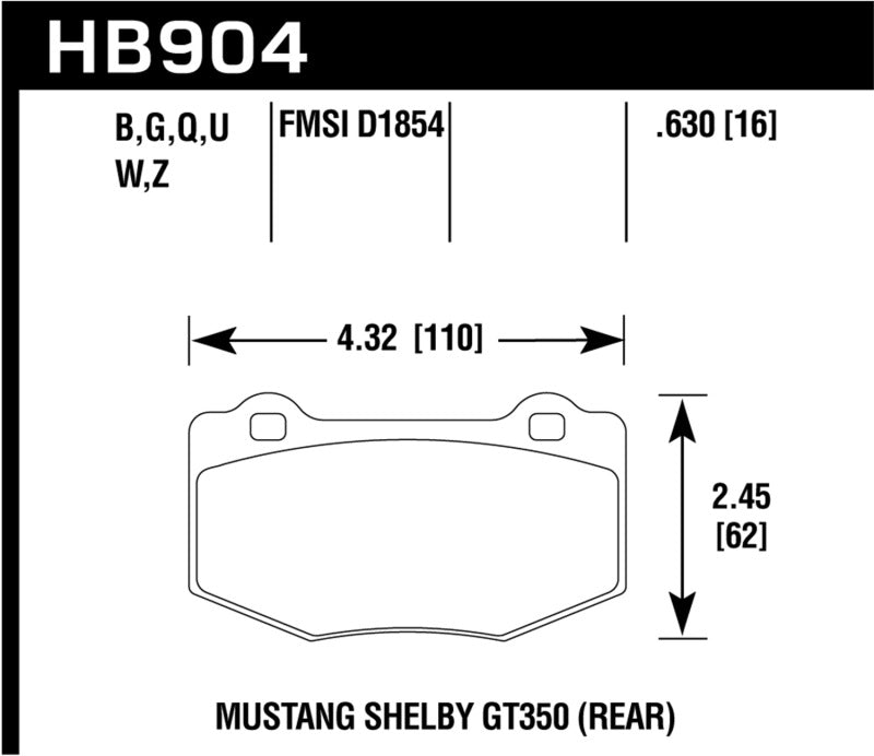Brake Pads - Performance HAWKHB904B.630 Hawk
