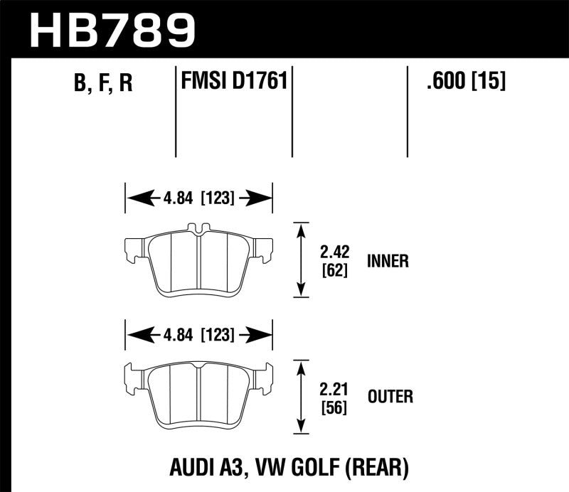 Brake Pads - Performance HAWKHB789N.600 Hawk