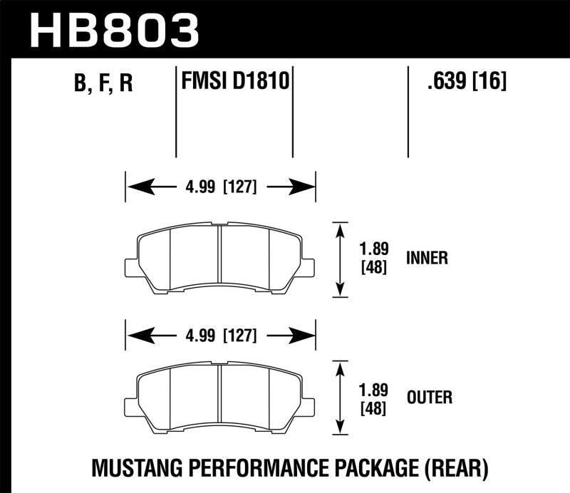 Brake Pads - Racing HAWKHB803W.639 Hawk Performance
