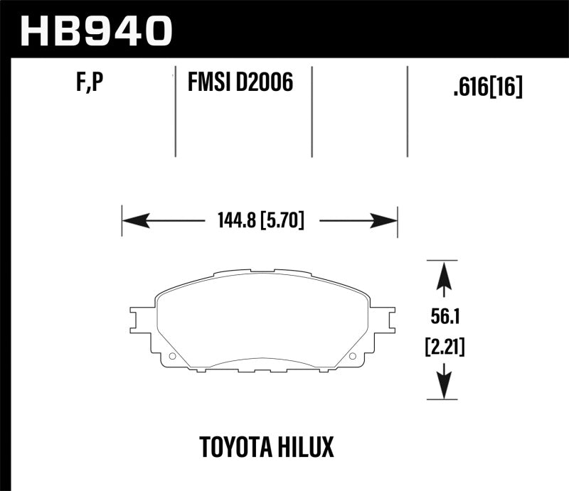 Brake Pads - Performance HAWKHB940F.616 Hawk
