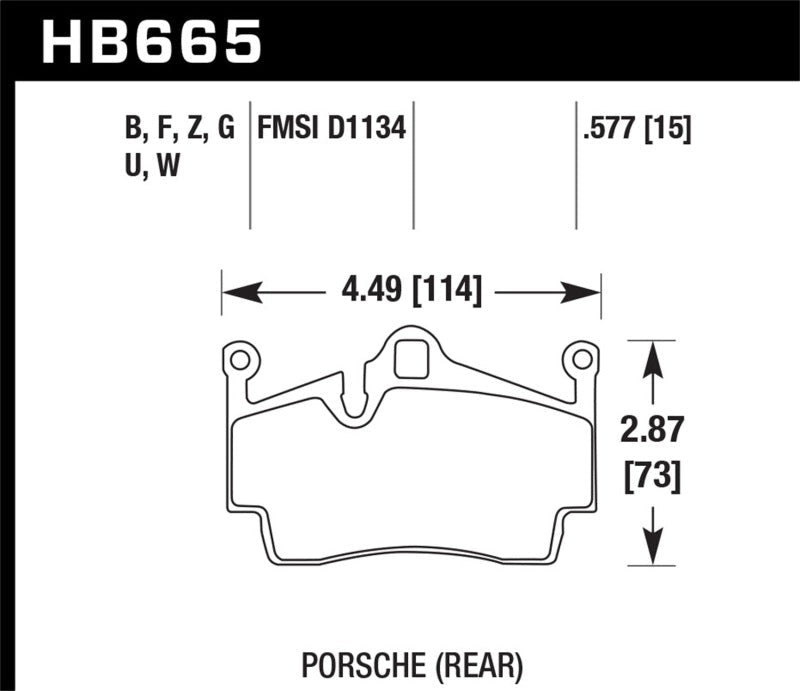 Brake Pads - Racing HAWKHB665D.577 Hawk Performance