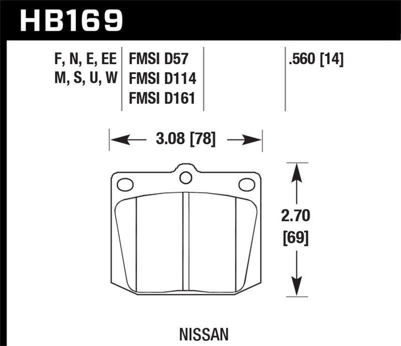 Brake Pads - Racing HAWKHB169D.560 Hawk Performance